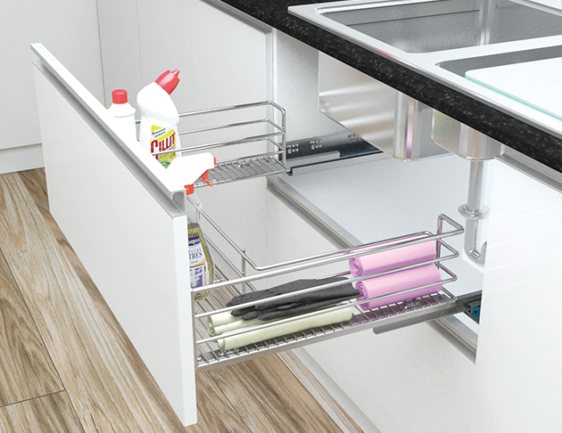 3-Sided Under Sink Pull-out Basket (300mm) 1